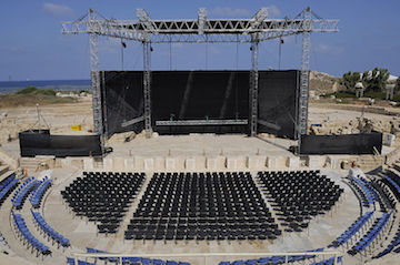Caesarea Theater Bühnenaufbau